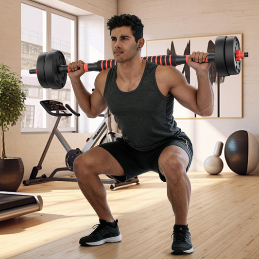 Hantel Hanteln Verstellbar Set, Kurzhanteln Schwarz 2er Set, Gewichte Hantel Kraftraining kann als Langhantel Verwendet Werden, für Männer und Frauen, 2 in 1 Kurzhantel Fitness Handgewichte, 10kg