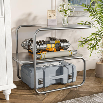 TohieVogh Verstellbares Hantel Set 10kg, 2-in-1 Kurzhanteln 2er Set mit Verbindungsstange & Koffer für Homegym Training